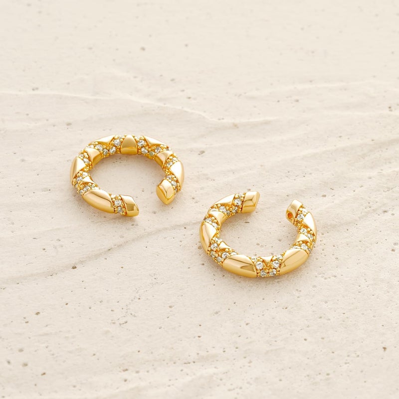 MYEARS Women Ear Cuff Earring Gold Non Pierced Ear Cartilage Clip on Wrap Hoop 14K Gold Filled Tiny Boho Beach Simple Minimalist Delicate Handmade Hypoallergenic Jewelry Gift-Sold as Single/Pair - Image 5